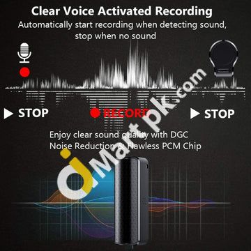Digital Professional Voice Recorder 16Gb Super Long 192 Hours Recording 3200Mah Battery Capacity -